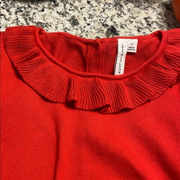 Red Ruffled Knit Top - Picture 3 of 6